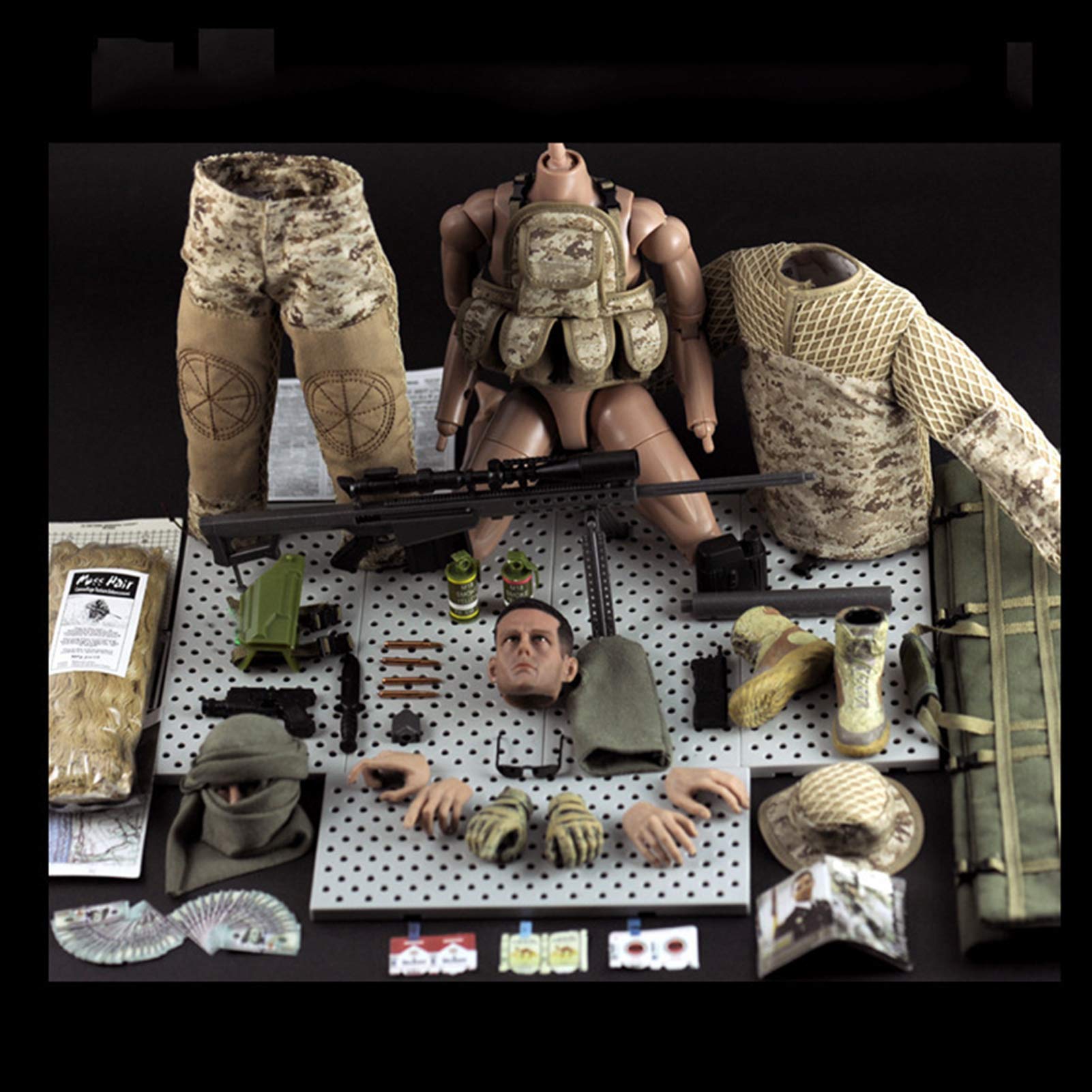 Leying Action Figure Soldato in Scala 1/6 12 Pollici Sniper Barrett Collezione di Modelli Militari Giocattoli Realistici