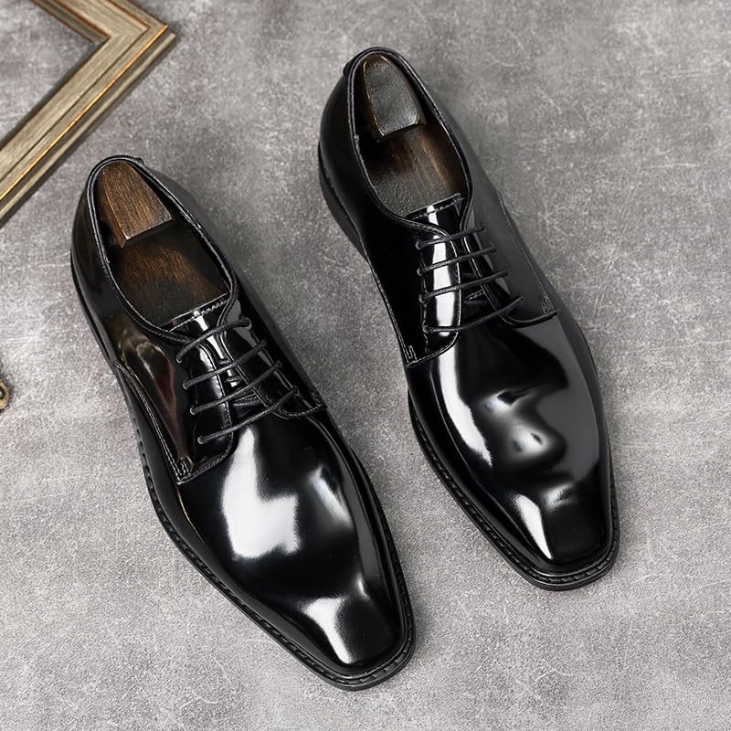 Casual Dress Shoes for Men Men's Dress Oxford Shoes Classic Lace-up Formal Tuxedo Shoes Cap Toe Shoes Anti-Slip Low Top Non Slip Prom2