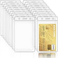 Vista 1 de Zonon 150 soportes para tarjetas de identificación de 3.27 x 5.3 pulgadas, funda de plástico transparente vertical para tarjetas de identificación