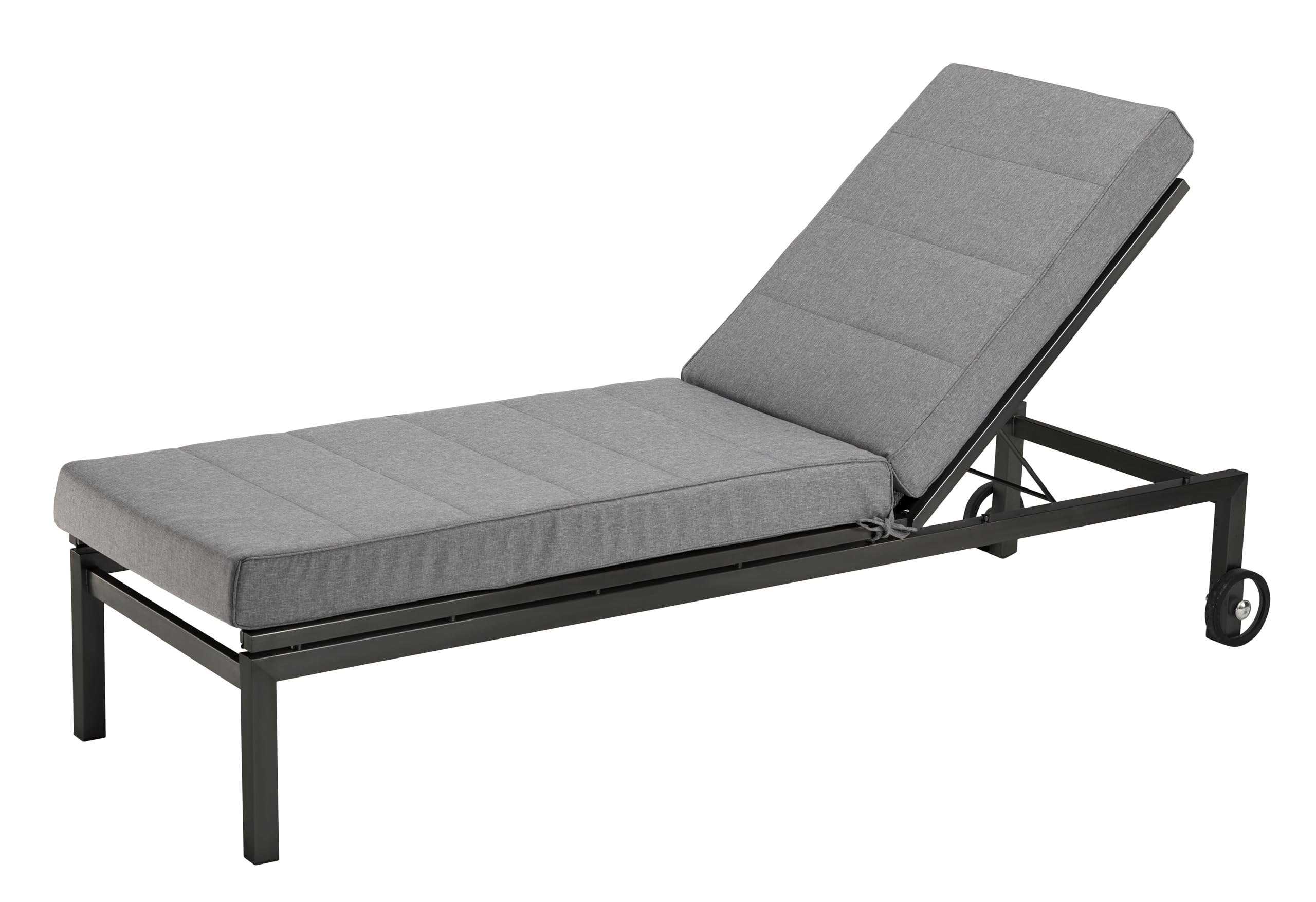 XDREAM Garden Auflage für Gartenliegen | Sonnenliegenauflage | hochwertige Gartenmatratze für Liegen, Sonnenliegen, Balkon, Outdoor | Liegenauflage anthrazit ohne Gartenliege | 60 x 200 cm