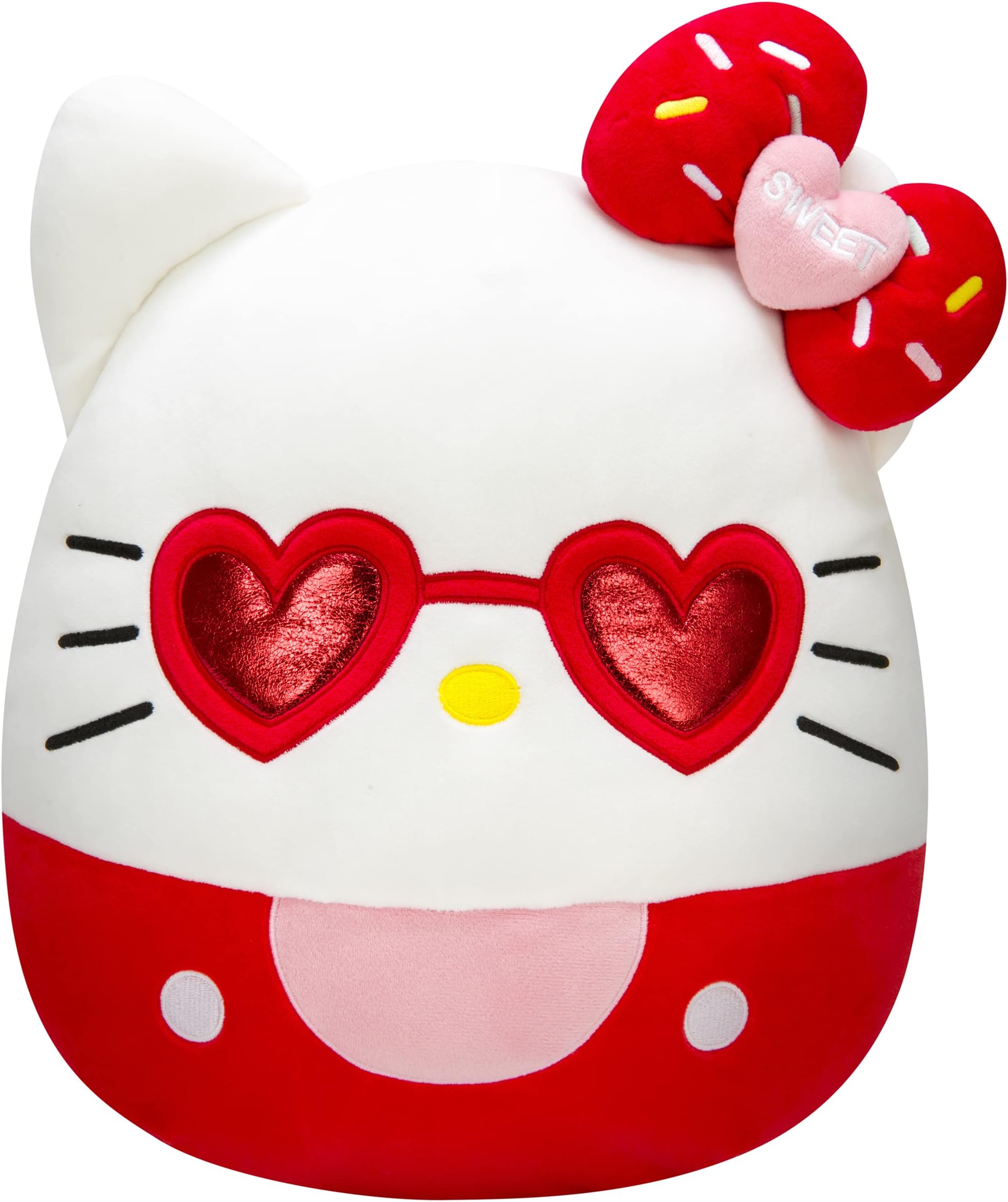 Hello Kitty with Red Glasses 14-Inch Plush - Sanrio Ultrasoft Stuffed Animal Large Plush Toy, Official Kellytoy Plush