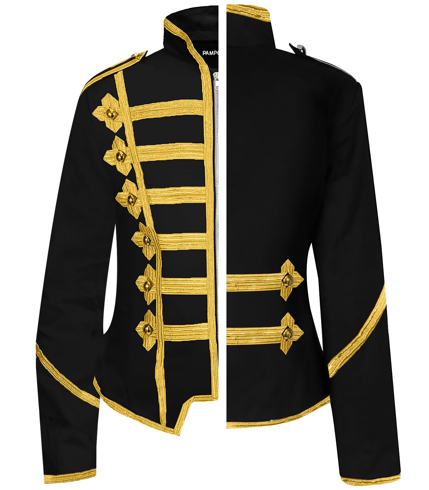 Pamposh Steampunk Hussar Napoleon Military Drummer Parade Jacke