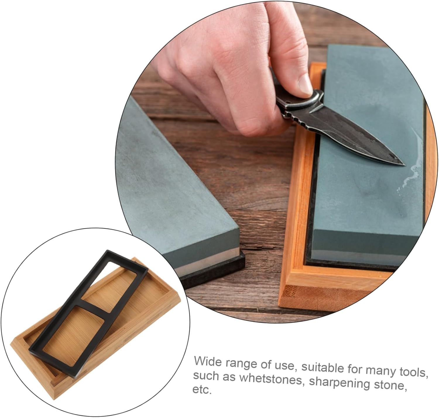 Lurrose 4sets Holder Base Non- Sharpening Tool for Kitchen Use and Design for Stability for and Knife Enthusiasts