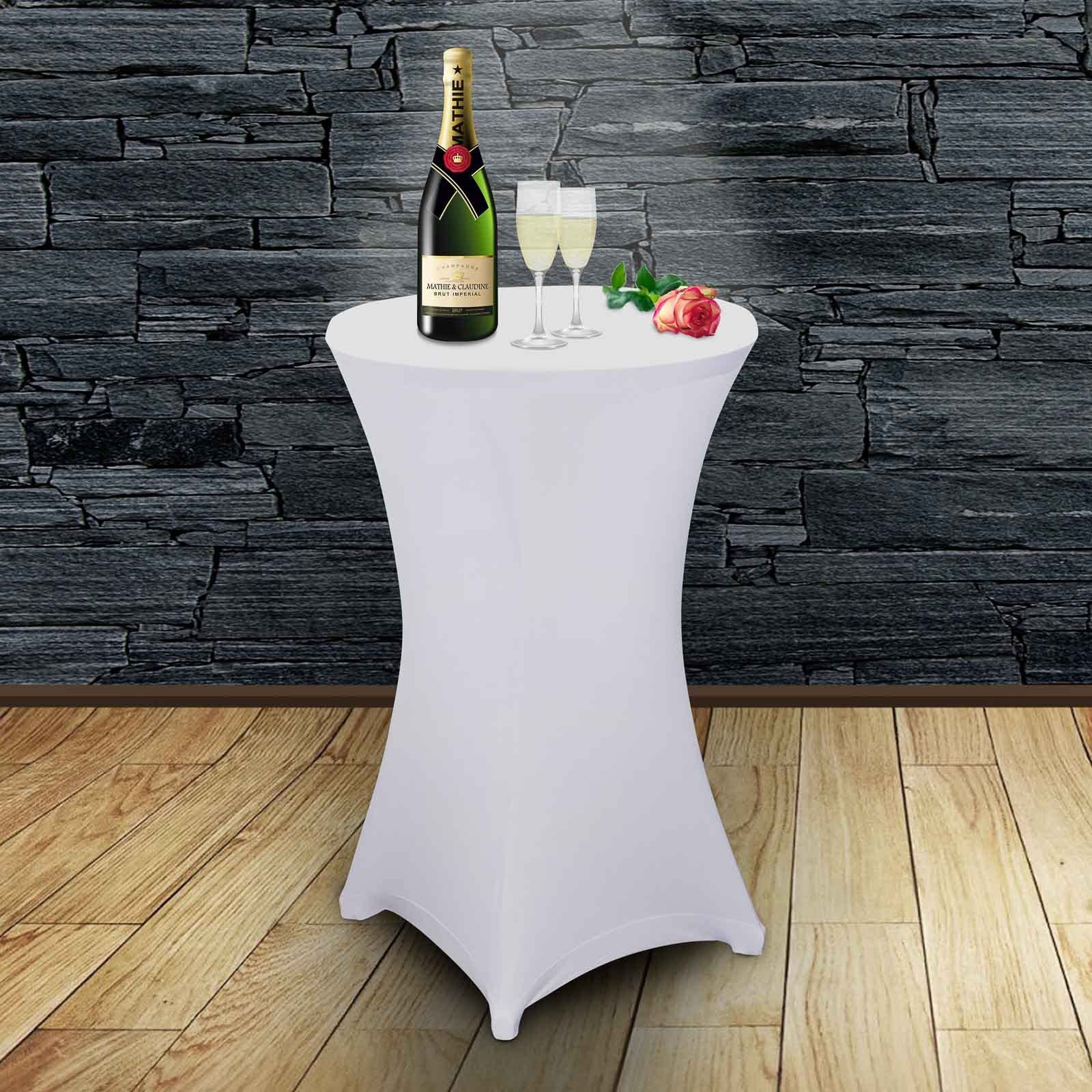 Julido Hanse Stehtisch Partytisch Bistrotisch Gartentisch Klapptisch Beistelltisch Campingtisch Ø80x110cm stabil wetterfest In- und Outdoor einsetzbar Weiß