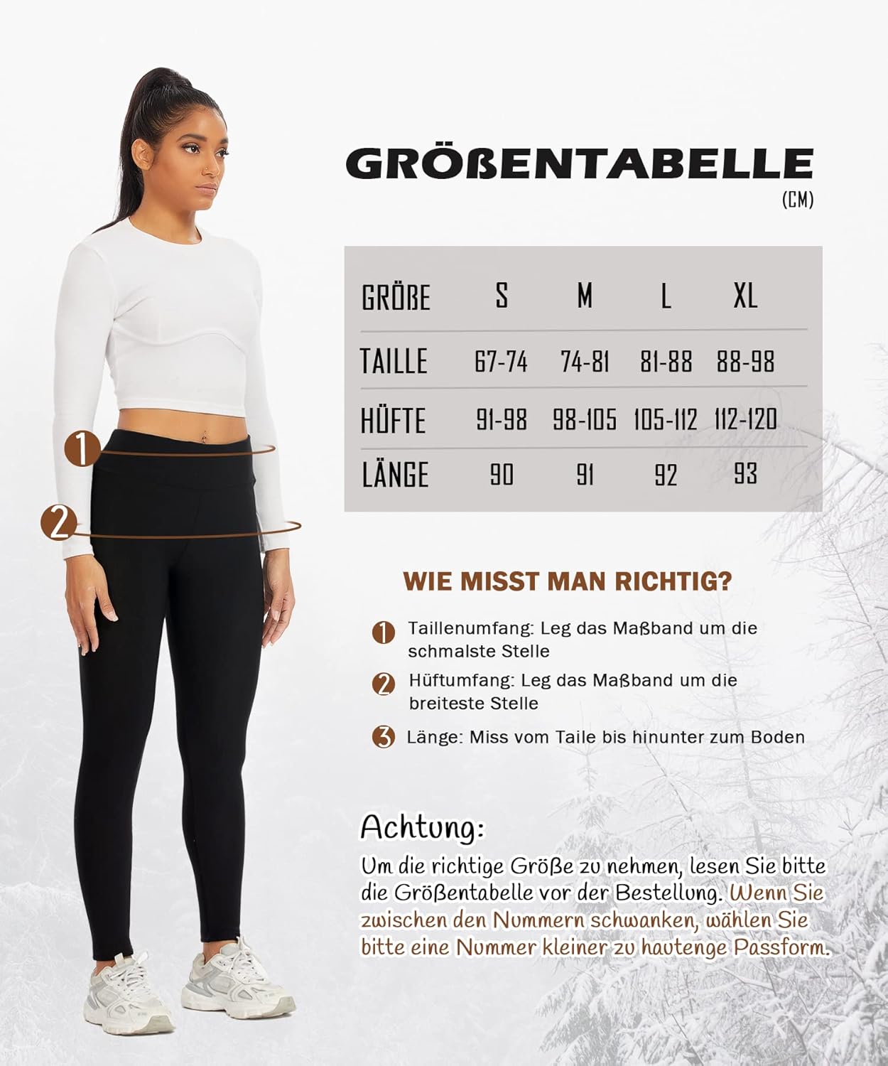 RIOJOY Thermoleggins für Damen Gefütterte Leggings Mit Teddy Fleece Winter Warme Leggings Hose für Alltag - Image 7