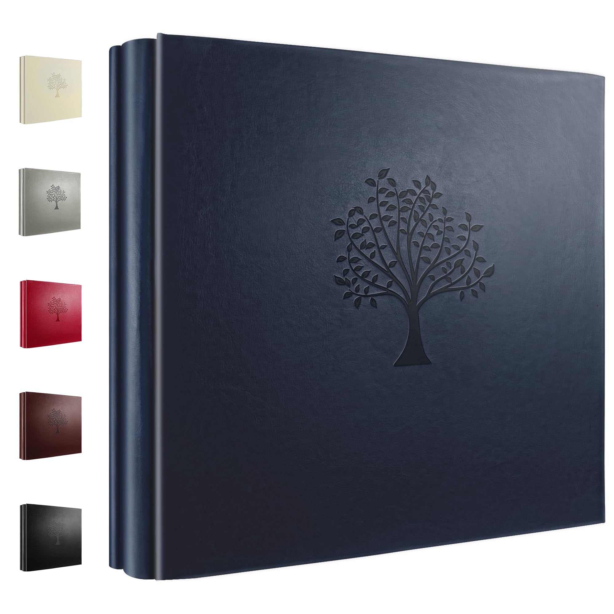 Fotoalbum, 15,2 x 10,2 cm, 600 Fotos, schwarze Innenseite, Baummuster, Leder, große Kapazität, Taschen, Bilder, Album, Geburtstag, Weihnachten, Hochzeit, Jahrestag