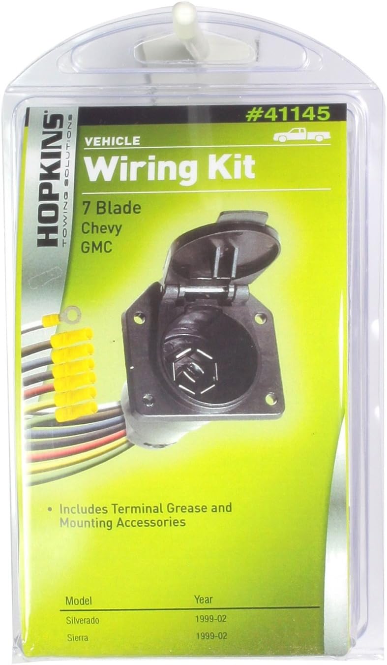 Hopkins Plug-In Simple 41145 T Connector Wiring Kit For Chev/GMC Silverado/Sierra Pickup, '99-02
