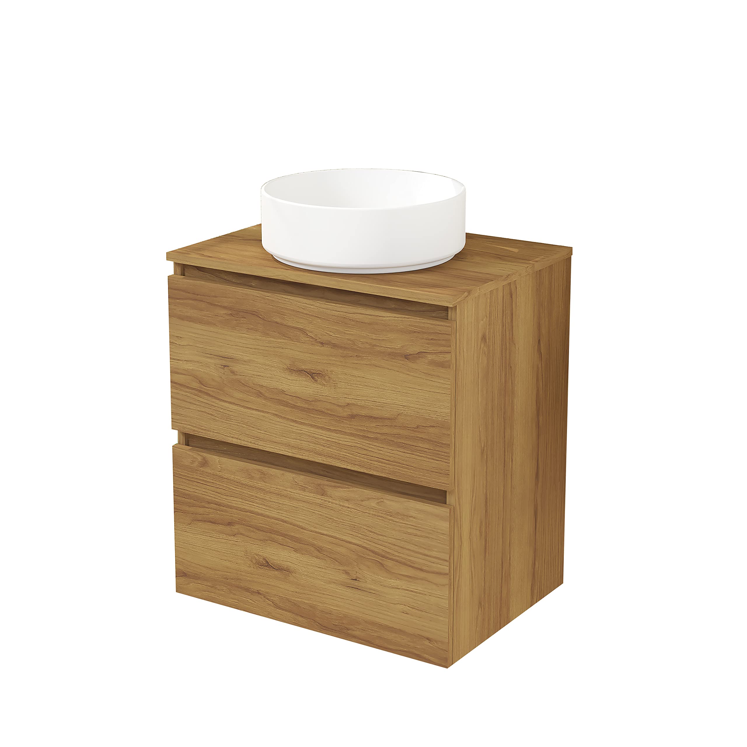 Baikal Mueble de Baño Deva. Mueble Suspendido en Pared Incluye Lavabo cerámico. Disponible en Fondo 39cm y 46cm. Mueble MONTADO.