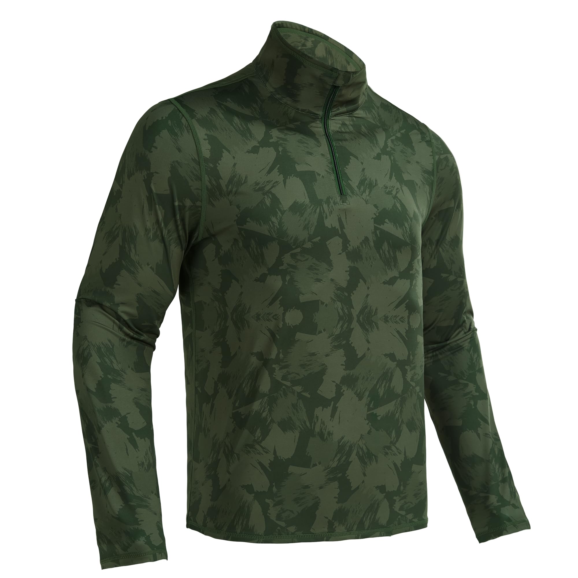 Rodeel Men's Running Hiking Shirts 1/4 Zip UPF 50+ Sun Protection Long Sleeve Shirt