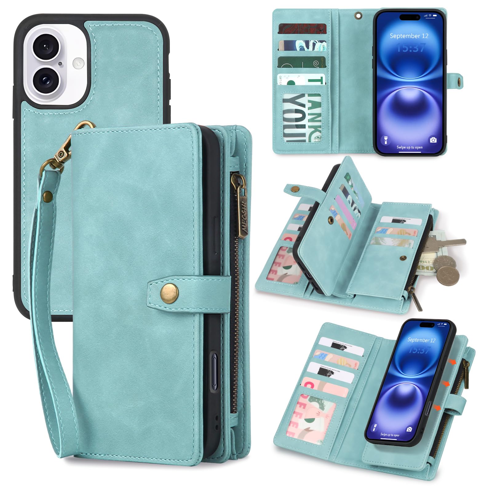 Amazon.com: TwoHead Wallet Case Compatible with iPhone 16