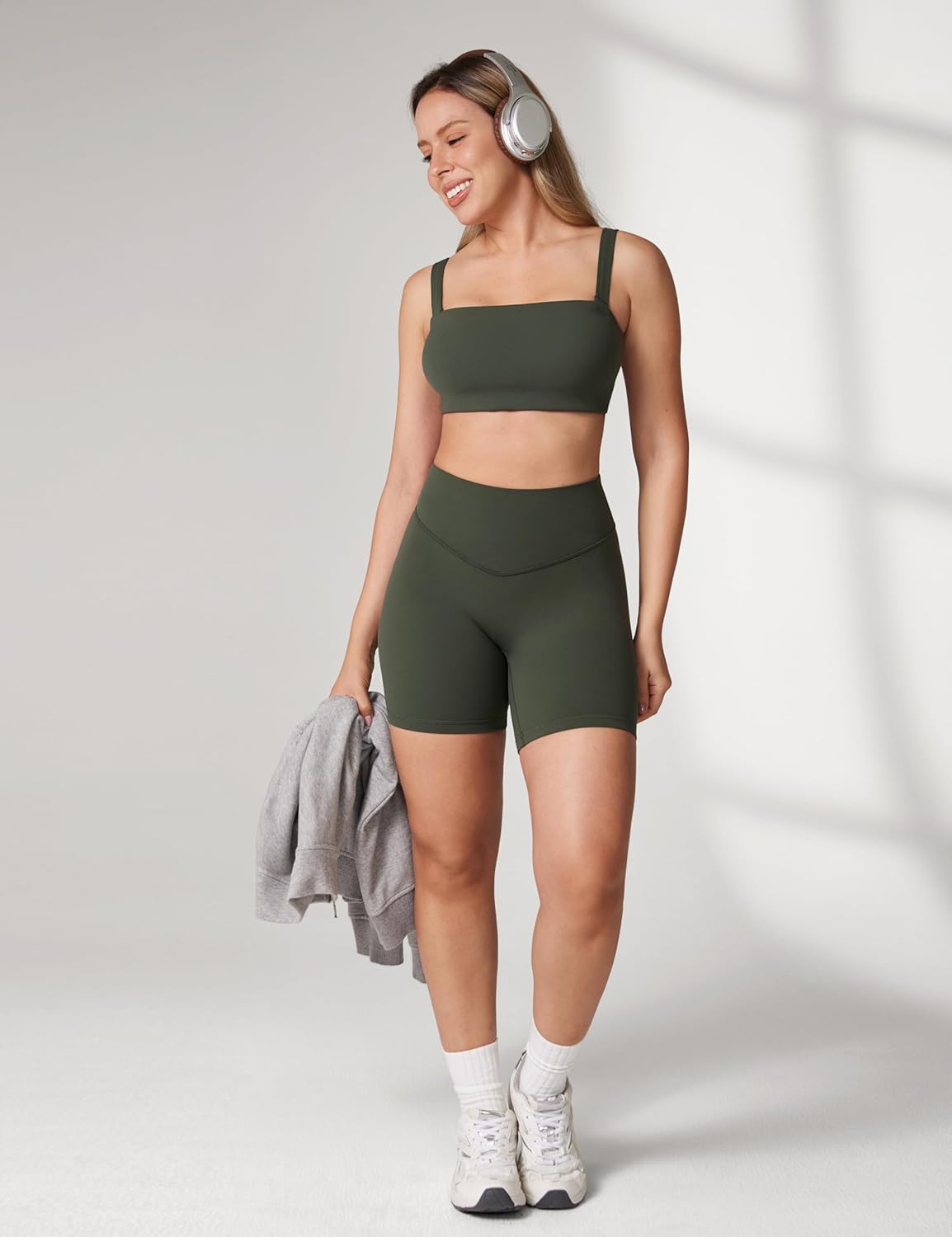 Hugcurve No Front Seam High Waisted Workout Biker Shorts for Women 6 Inches Tummy Control Buttery Soft Yoga Pants Gym - Image 3