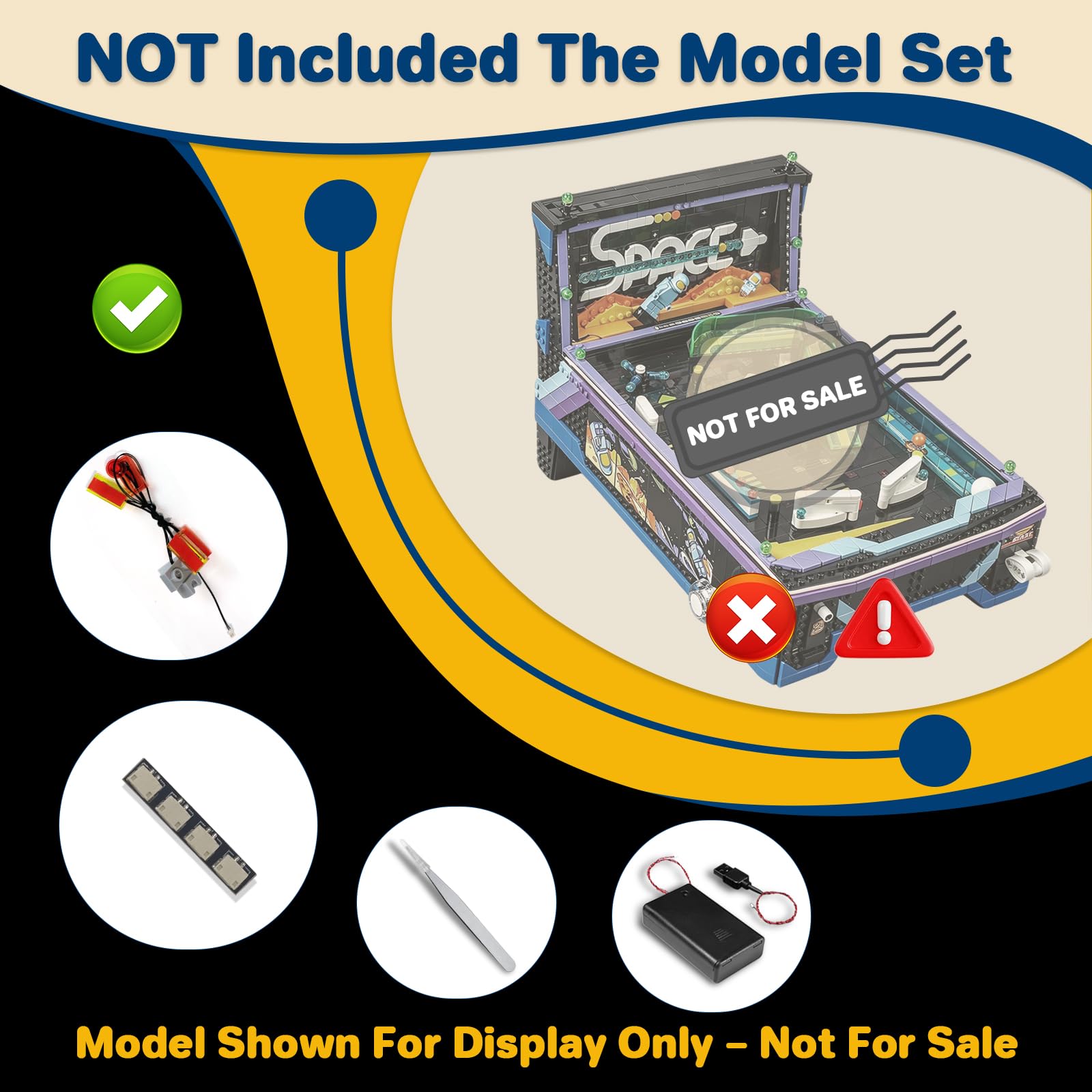 LocoLee LED Light Set Compatible with LEGO 11374 Arcade Pinball Machine - Image 2