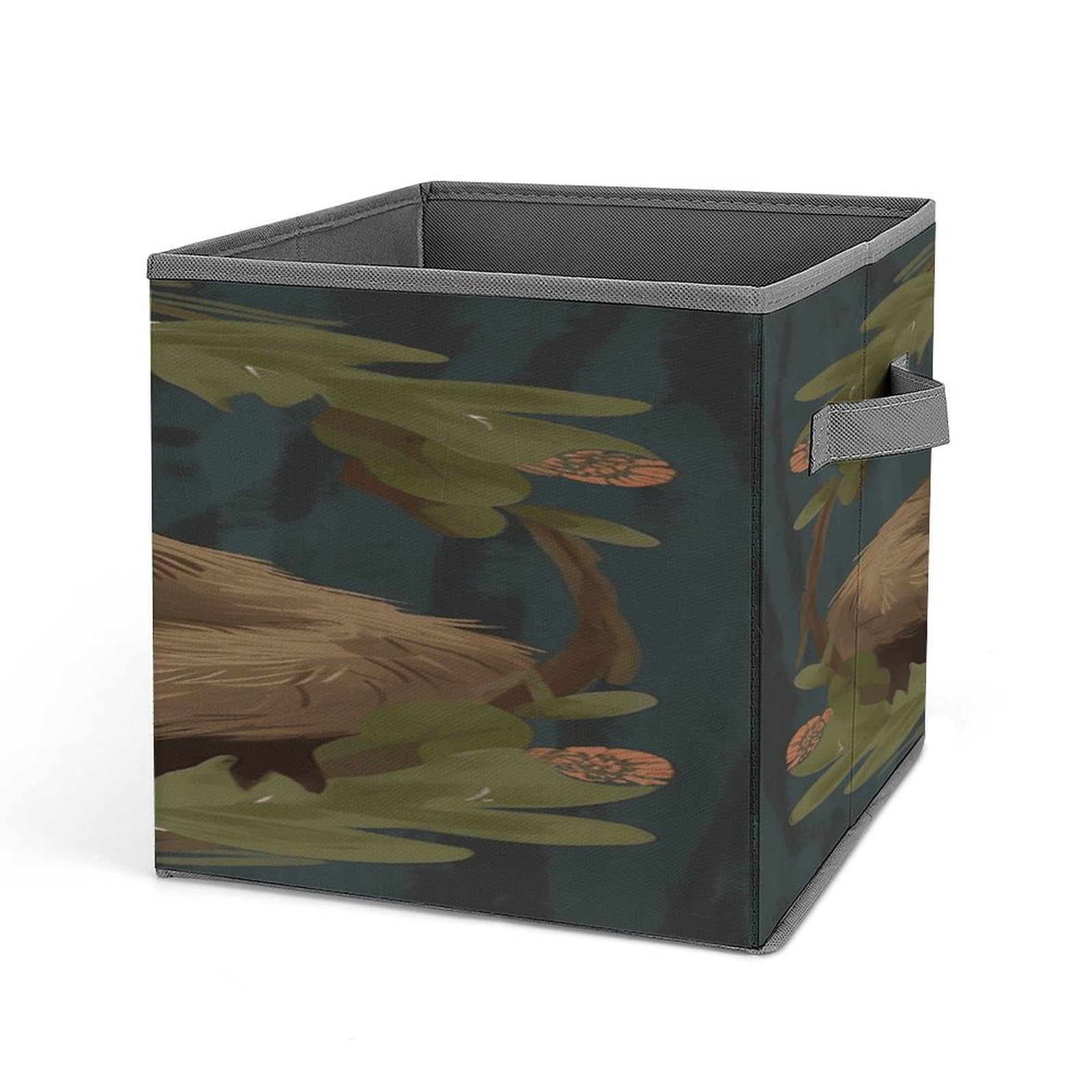 VstaDank Sloth Storage Bin Collapsible Storage Cubes Organizer Oxford Cloth Storage Box with Dual Handles Large Stackable Closet Storage Bins for Sheets Hat Sweater