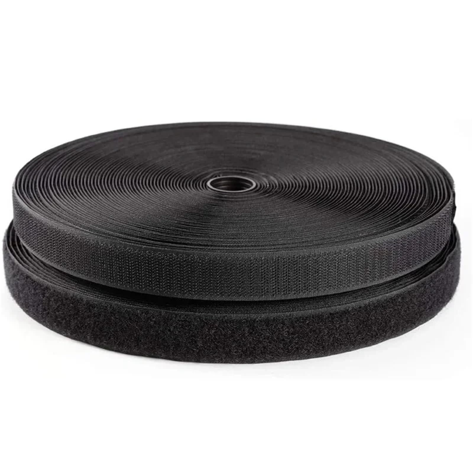Związek z przynętą Taśma do przyszywania z haczykiem i pętelką 25M, wielokolorowa, o szerokości 20-100 mm(Black 20mm)