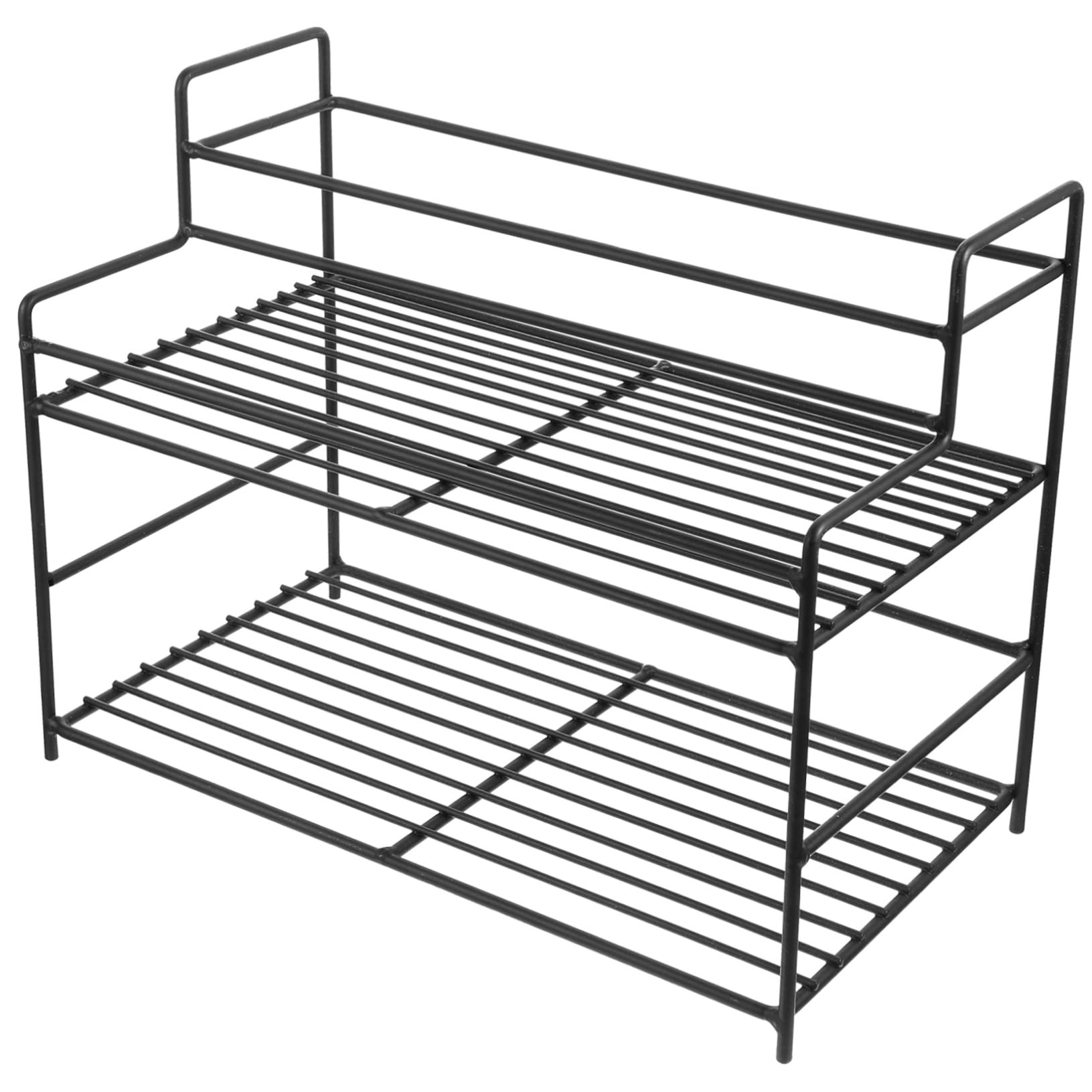 Cabilock Étagère à Épices Cuisine en Acier Inoxydable Noir, 3 Niveaux, Résistance Élevée et Grosse Capacité de Charge, Organisateur pour Pantries Cuisine Domestique