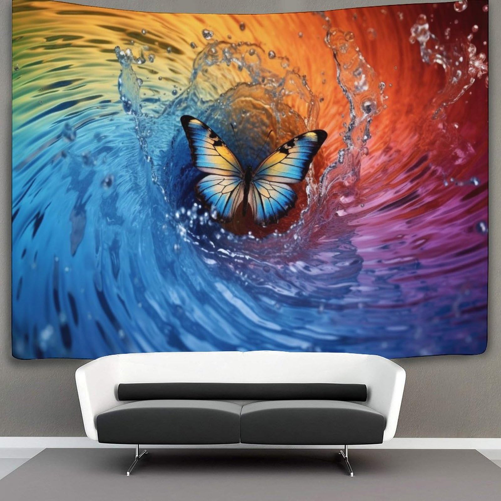 kaiyun Tapestry Butterfly Wall Hanging Tapestries for Bedroom Living Room Apartment Dorm Decorations Wall Art Decor 130cmx150cm