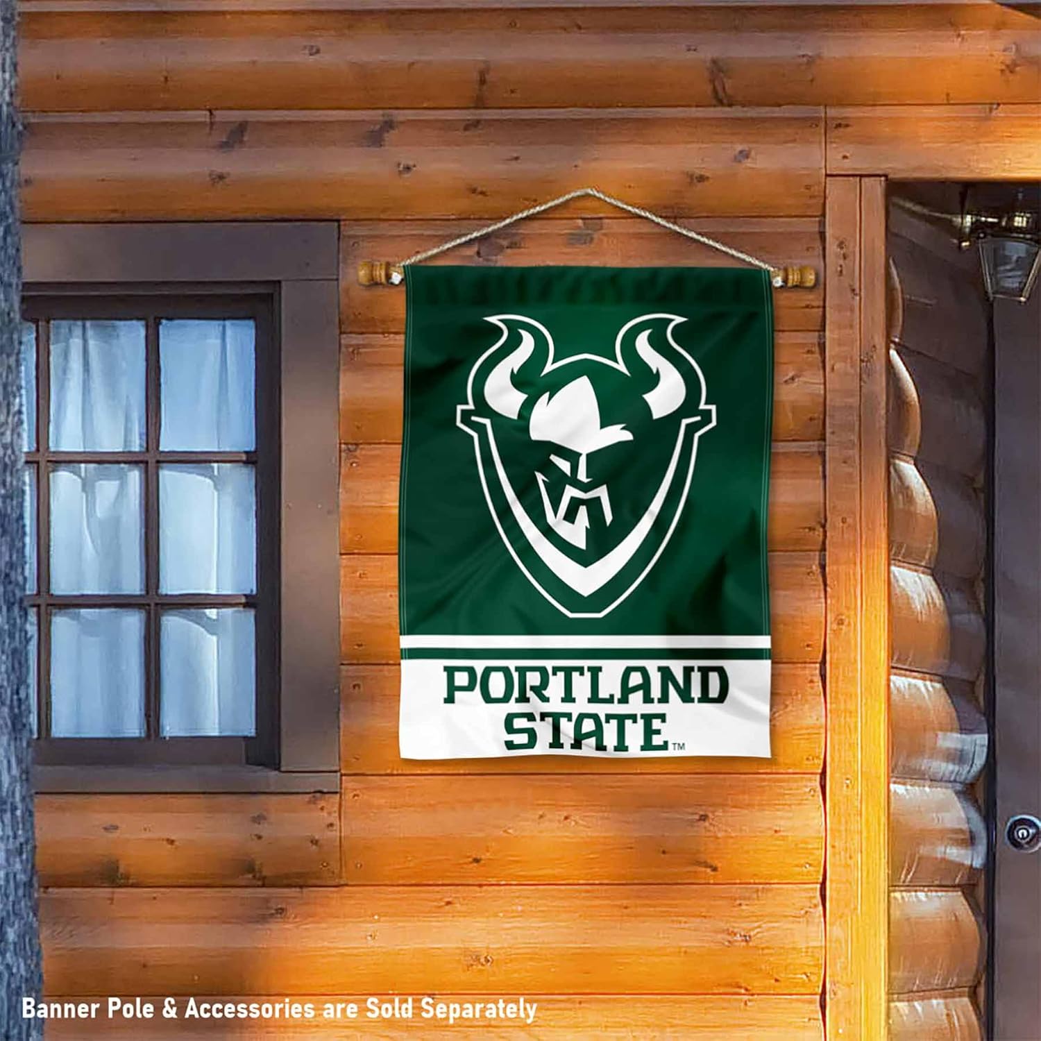 Portland State Vikings Wordmark Logo House Flag Banner - Image 3