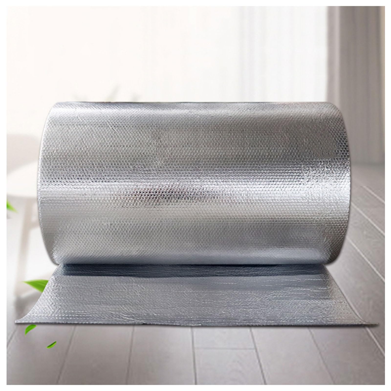 Diwal One Color Self-Adhesive Reflective Insulation Double Bubble Radiator Reflector Reflective Foil Insulation Heat Shield, Reflective Aluminum Insulation For Loft Floor Wall Motorhome Boat Shed Saves Energy(1X1m)