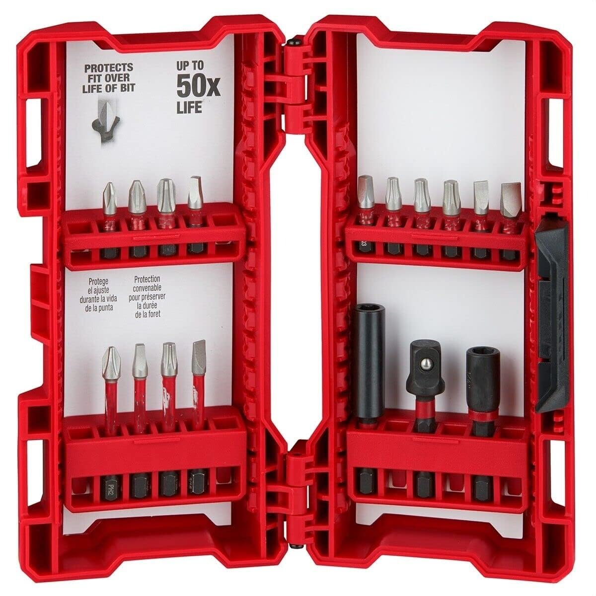 TJPoto Pack of 17# 48-32-4087 Series 3/8" 1/4" Impact Driver Bit Set Replacement Part new For Millwake