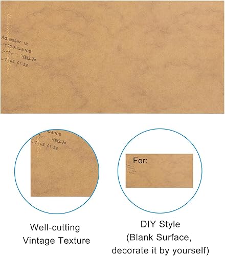 Miniatura 9 de PATIKIL Sobres de tarjetas de regalo vintage de 9.8 x 6.3 pulgadas, paquete de 50 sobres de tarjetas de Navidad de estilo retro para cumpleaños,