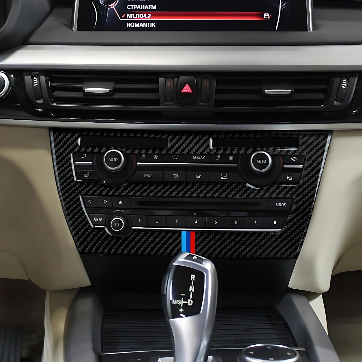 Car CD Panel Trim Center Console Cover Carbon Fiber Sticker Decal fits for BMW X5 F15 X5M F85 X6 F16 X6M F86 2014 2015 2016 2017 2018 2019 Accessories
