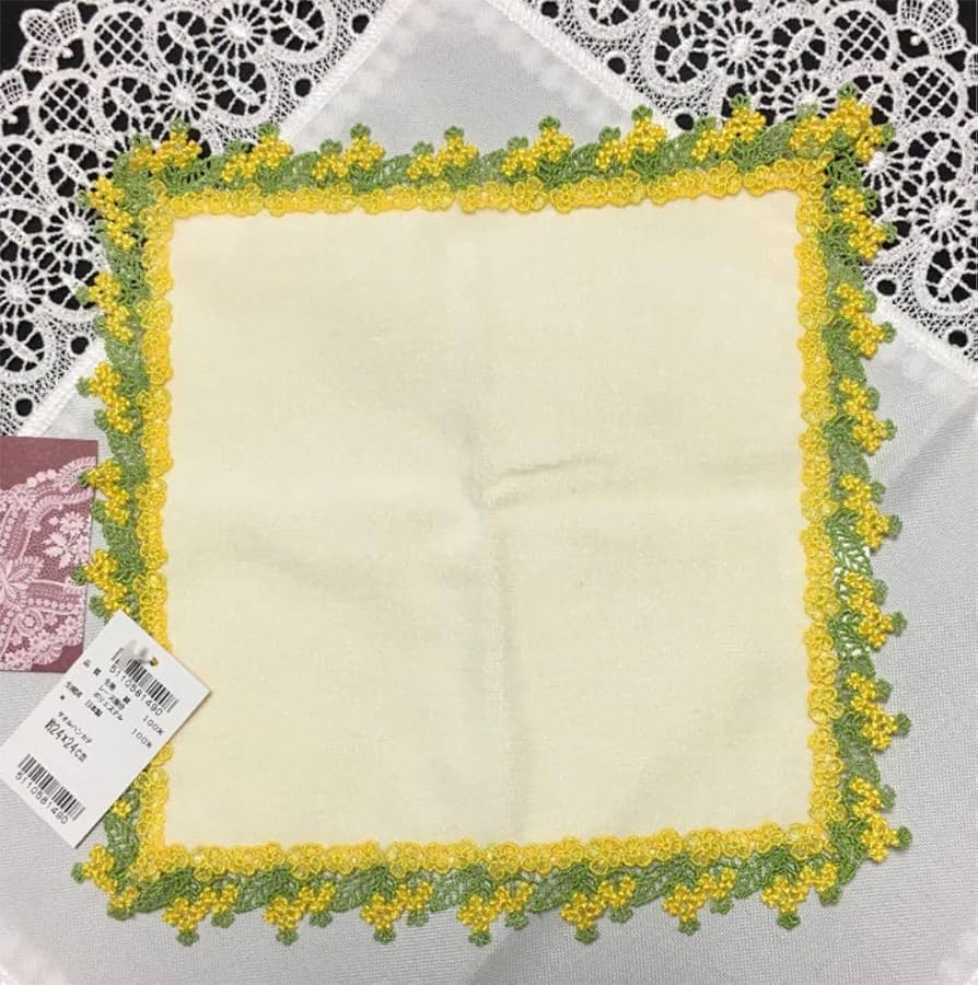 2025,大人気】 近沢レース 枝豆 アイボリー タオルハンカチ 2025,大人気】 近沢レース 枝豆 アイボリー タオルハンカチ