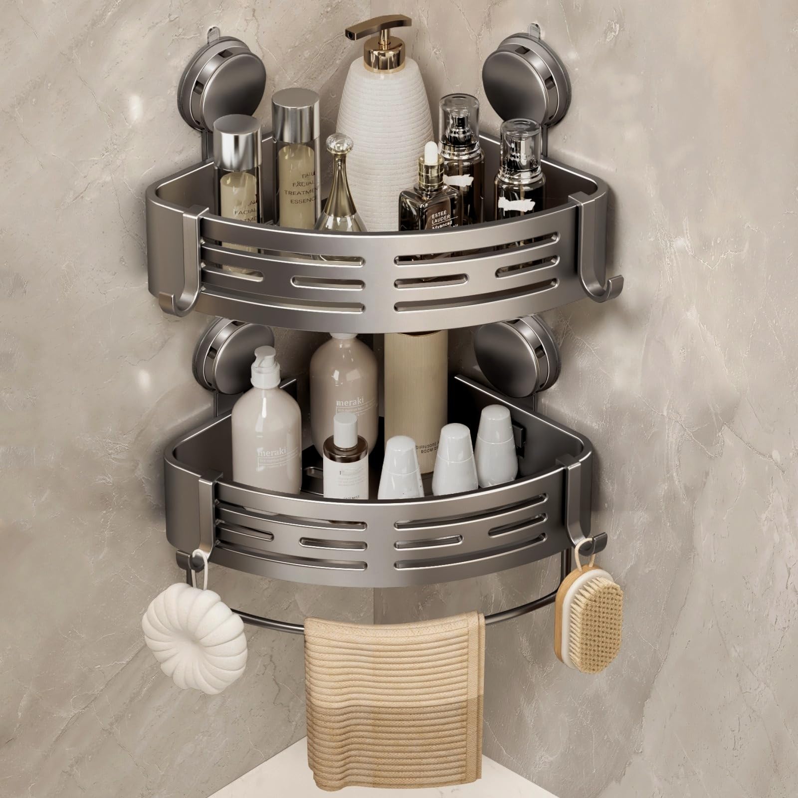 VOLPONE Corner Shower Caddy 2-Pack