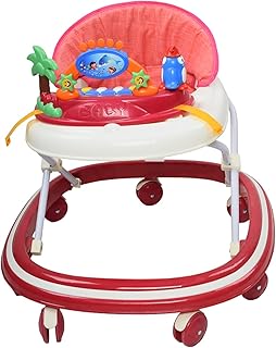 مشايه بلاستيك مع صوت و اضاءة على شكل بيانو وبطريق للاطفال - احمر