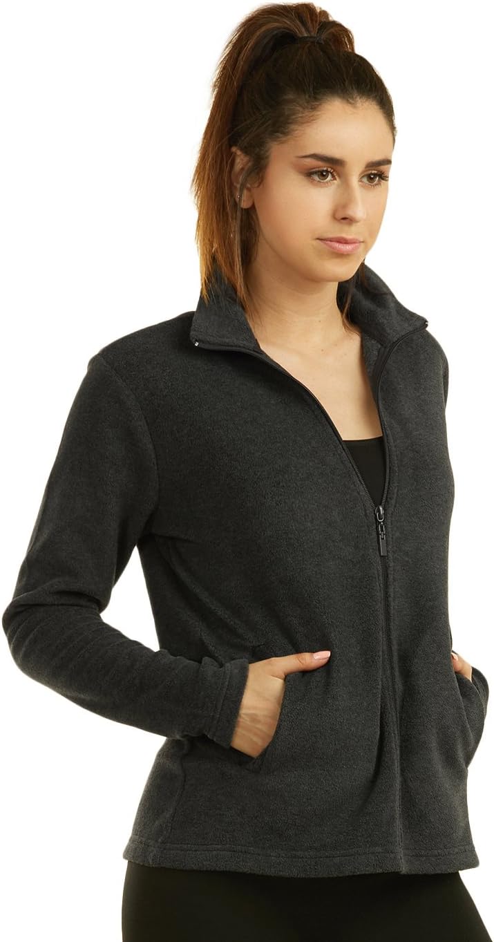 Sofra Women's Polar Fleece Full Zip Up Winter Jacket - Image 3