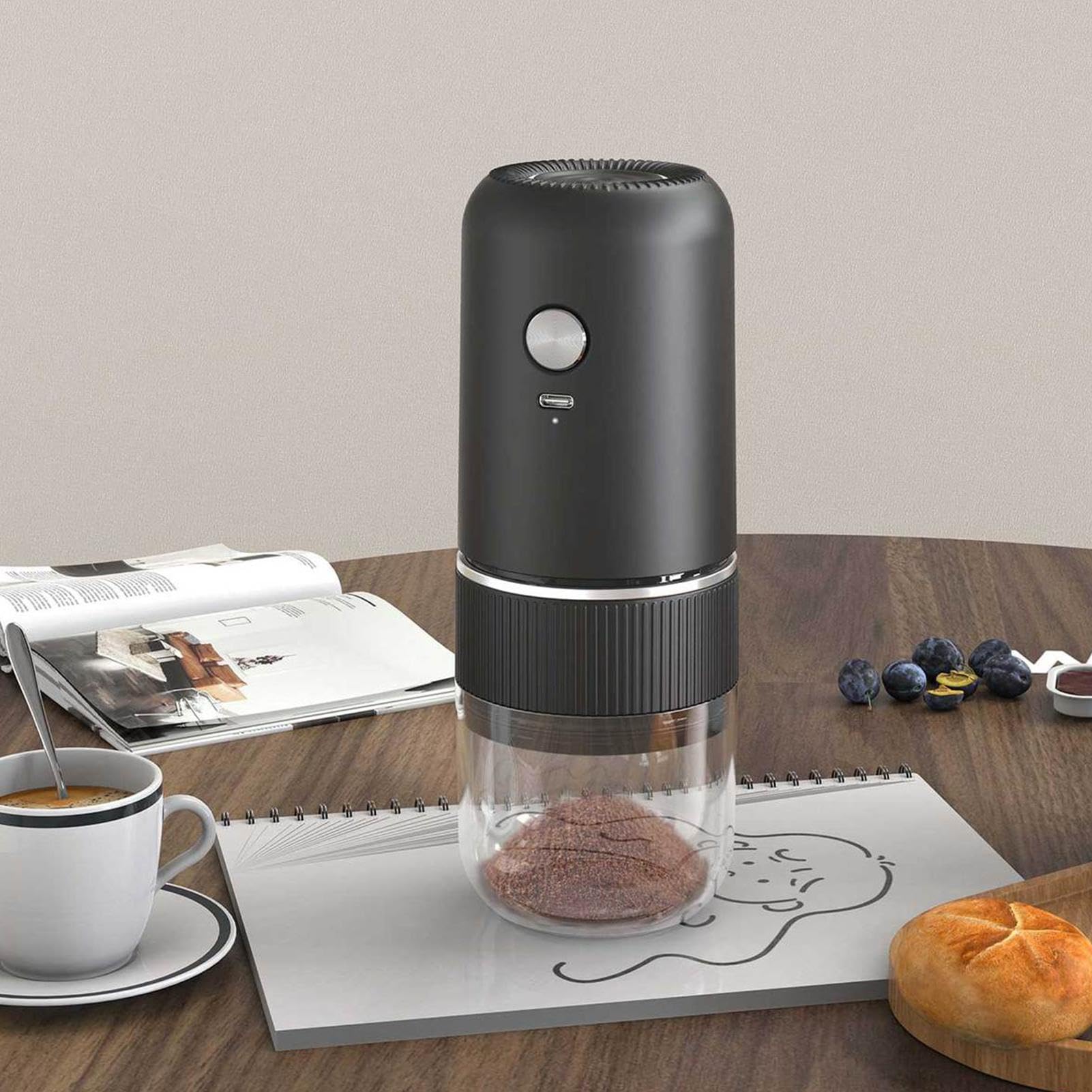 Macinacaffè Elettrico Portatile - Macina Chicchi Automatico Con Regolazione Granulometria - Foto 9