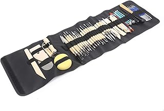 Conjunto de 52 peças de argila de polímero, ferramentas de esculpir ferramentas de modelagem para esculpir suprimentos de cerâmica para assar para criar joias itens de decoração
