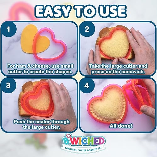 Miniatura 4 de Cortador y sellador de sándwiches - Máquina de sándwiches sin costra - Ideal para lonchera y lonchera Bento - Almuerzo para niños y niñas -