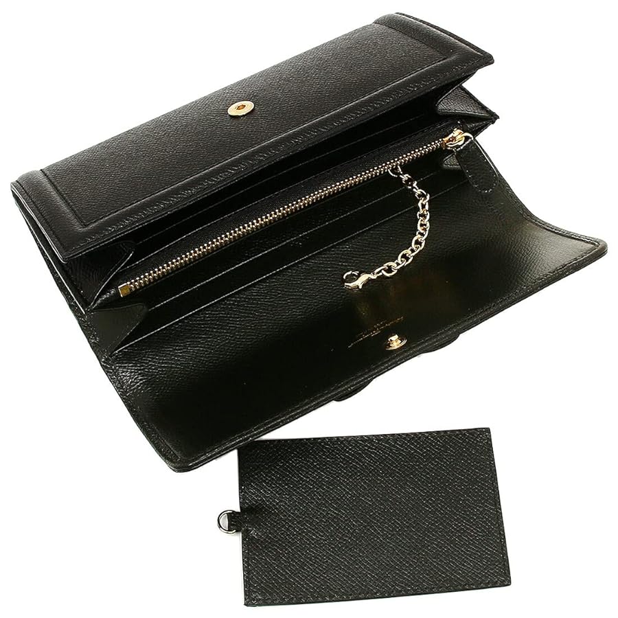 Salvatore Ferragamo ヴァラリボン　長財布　レザー　ブラック ヴァラ・リボン 長財布 - ウィメンズ | Ferragamo