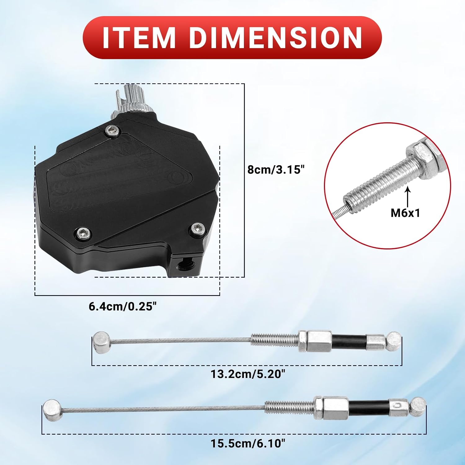 Motorcycle Clutch Lever Cable Kit CNC Aluminum Clutch Economizer with Cable, Universal Easy Pull Clutch Lever- Black