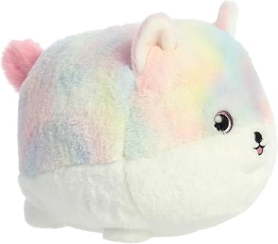 Aurora Playful Teddy PetsTM Pom Stuffed Animal - Unique Design - Endless Play - Rainbow 9 Inches