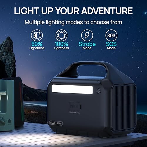 Miniatura 7 de DARAN NEO300 300 W (sobretensión de 600 W) estación de energía portátil LiFePO4 Batería 268.8Wh generador de energía de batería portátil con salida