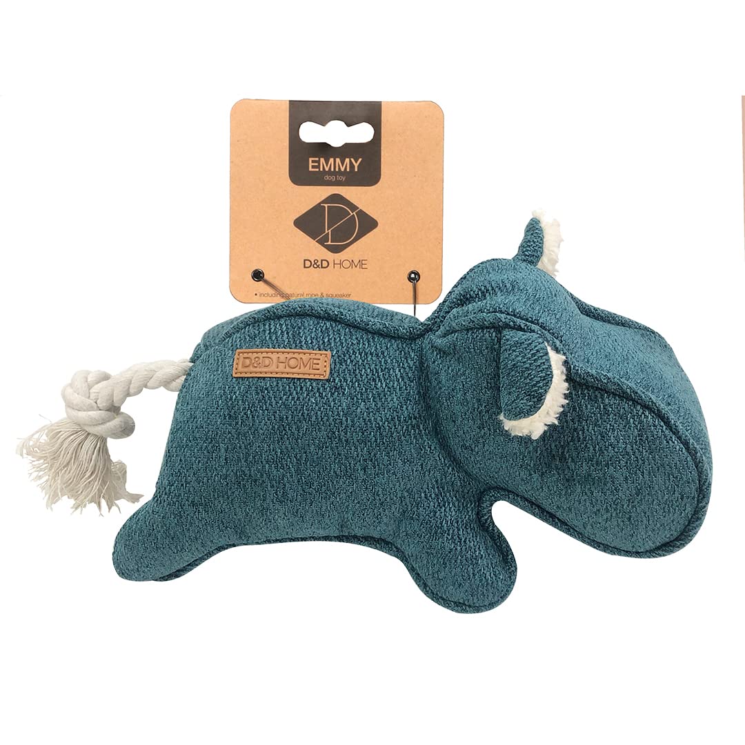 D&D Home, Emmy Blue Dog Toy, Stylish Chenille Fabric Dog Toy - Image 2