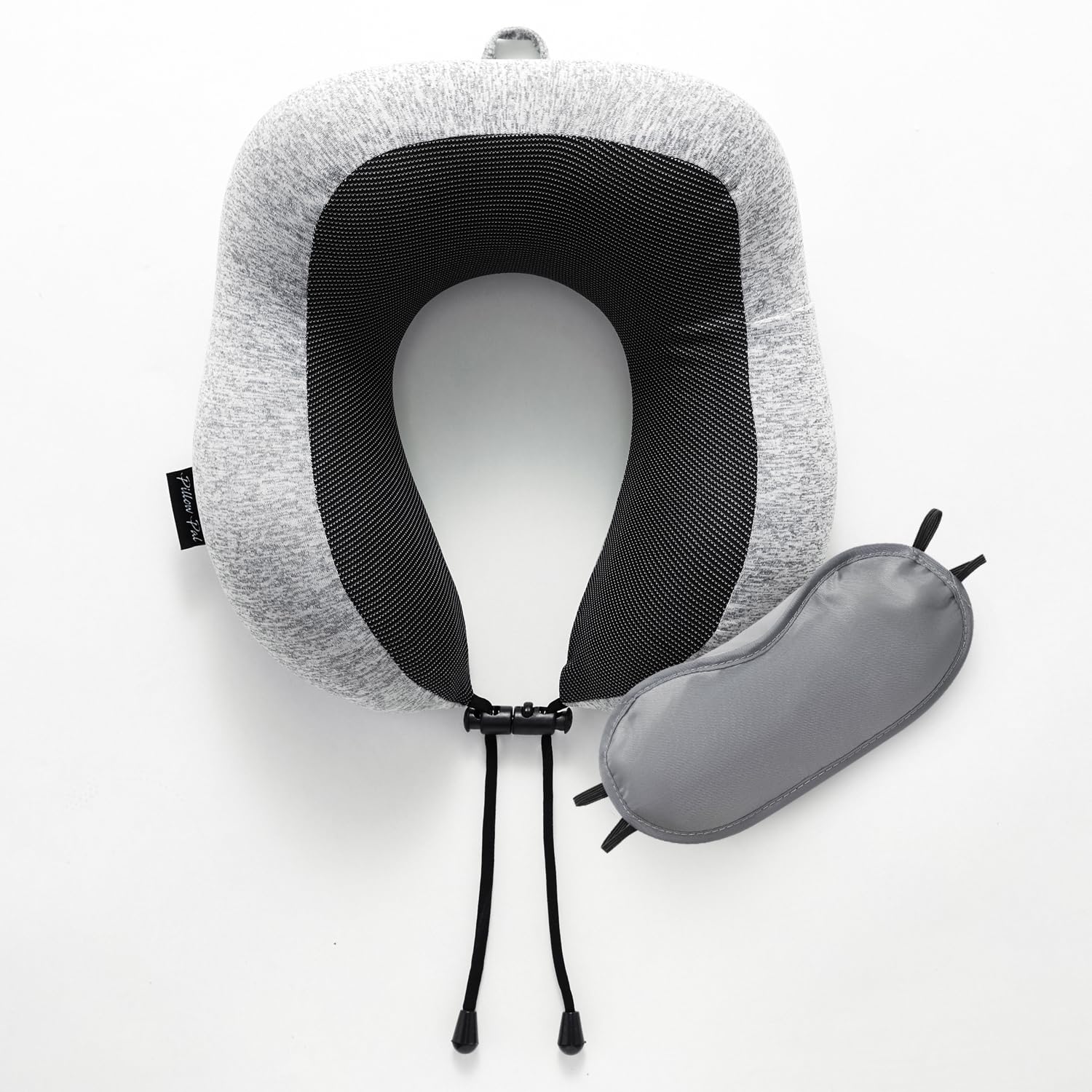 GC GAVENO CAVAILIA Travel Pillow For Neck Support | Memory Foam Neck Pillow with Removable Cover | Adjustable Airplane Pillow | Neck Cushion With Eye Mask for Sleeping on Airplane, Car, Train, Bus