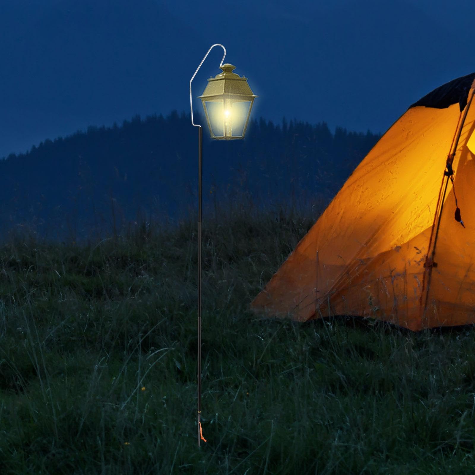 Poteau de lampe pliable en alliage d'aluminium, support de lanterne de
