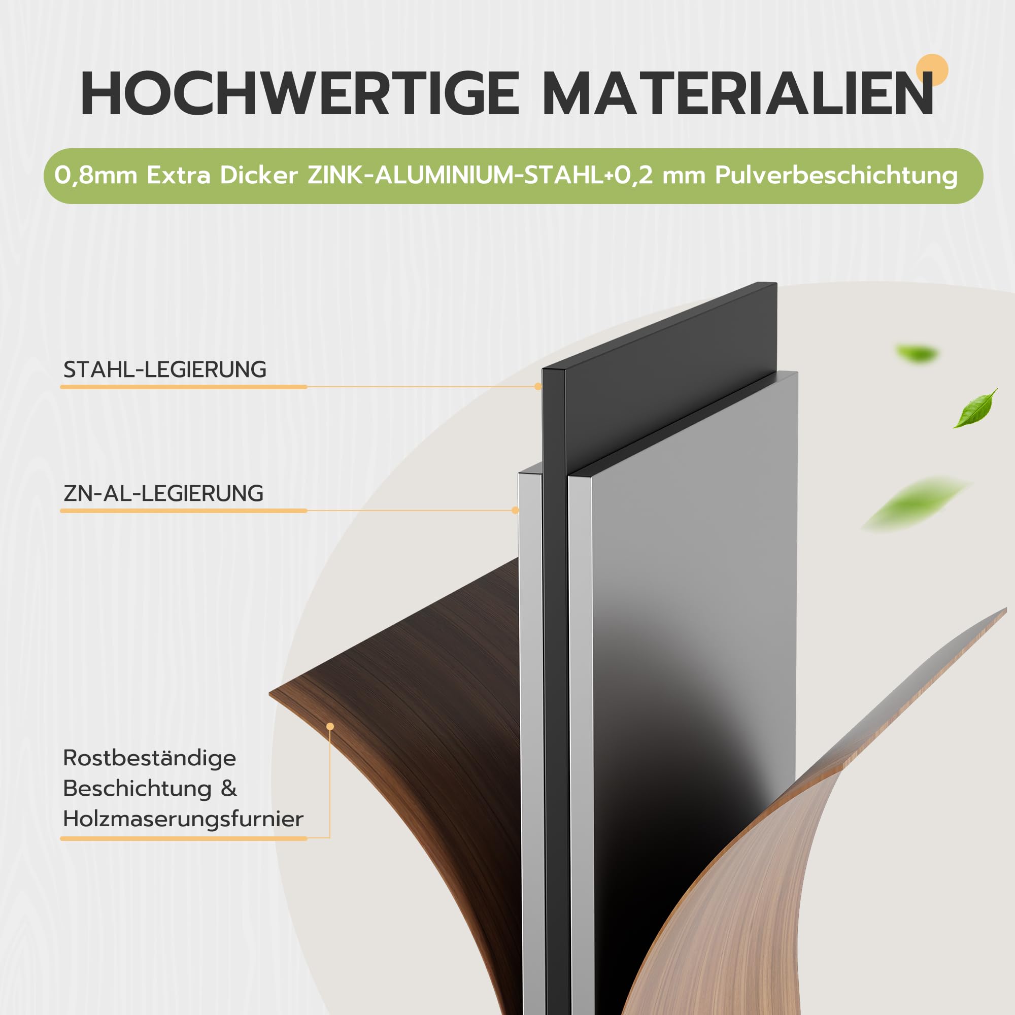 Amopatio Hochbeet Metall 200x100x77 cm Holzoptik, 1 mm Zink-Aluminium Pflanzbeet, 1540L Stabil Gemüsebeet, Wetterfest Gartenbeet Pflanzkasten Kräuterbeet für Outdoor & Balkon, Braun