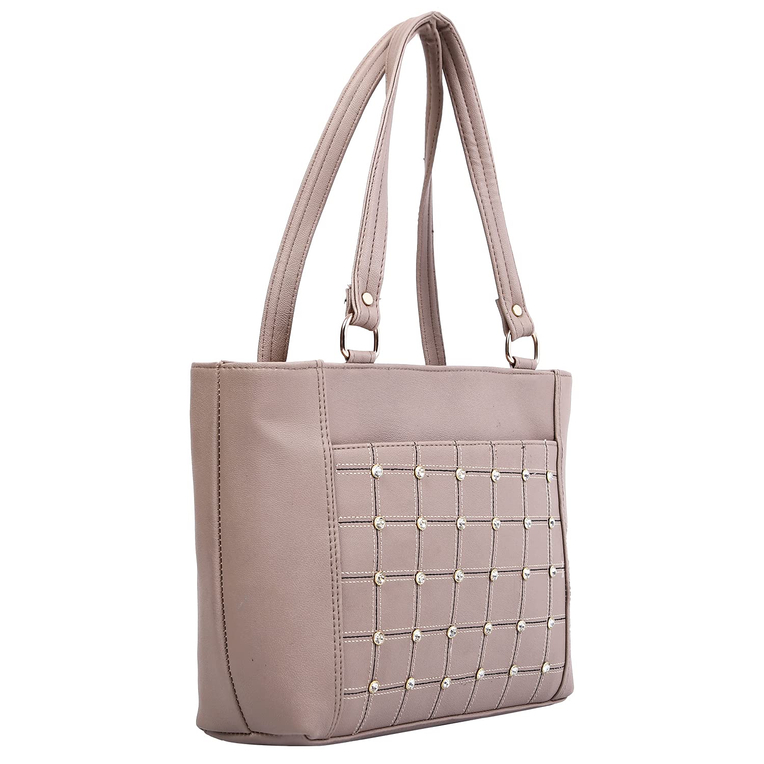 ALIZA PU Material Tote Bag For Women (Khaki) (B094VF7HGZ) Amazon Price History, Amazon Price Tracker
