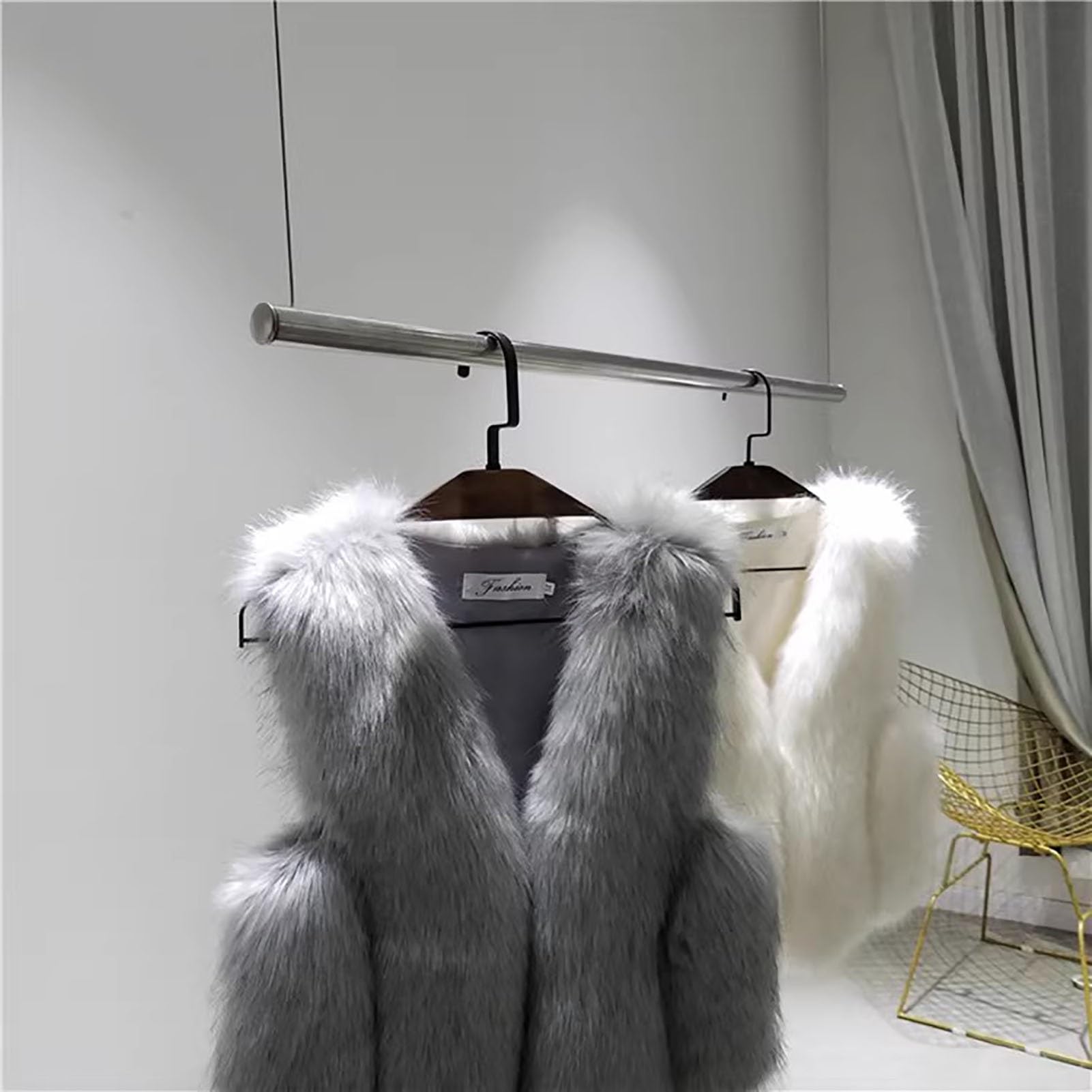 HPTHLY Wall Mounted Clothing Rack,Metal Clothing Rack,Garment Rack Clothes Hangers For Hanging Clothes Coats Skirts Shirts Sweaters
