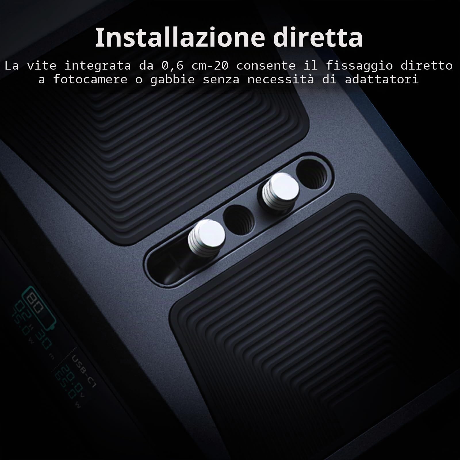 SMALLRIG Batteria Base CB75, 73,8 Wh / 5000 mAh, Autonomia per Tutto il Giorno con Ricarica Rapida USB-C da 65 W, Doppio Connettore D-tap, Piastra a Sgancio Rapido per Arca, Vite da 1/4"-20, 5248