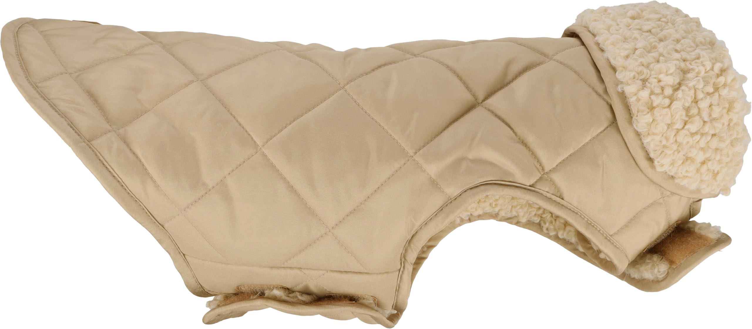 Flamingo Bonnie Beige Płaszcz dla psów - Rozmiar 35 cm (A: 35 cm, B: 34-38 cm, C: 50-54 cm) - Idealny dla Chihuahua, Jamnik, Shih Tzu, Mops i Cavalier King Charles