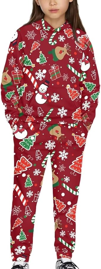 Renewold 2 Pieces Set Long Sleeve Kids Hoodie Sweatshirt and Sweatpants Boys Girls Tracksuits Clothing