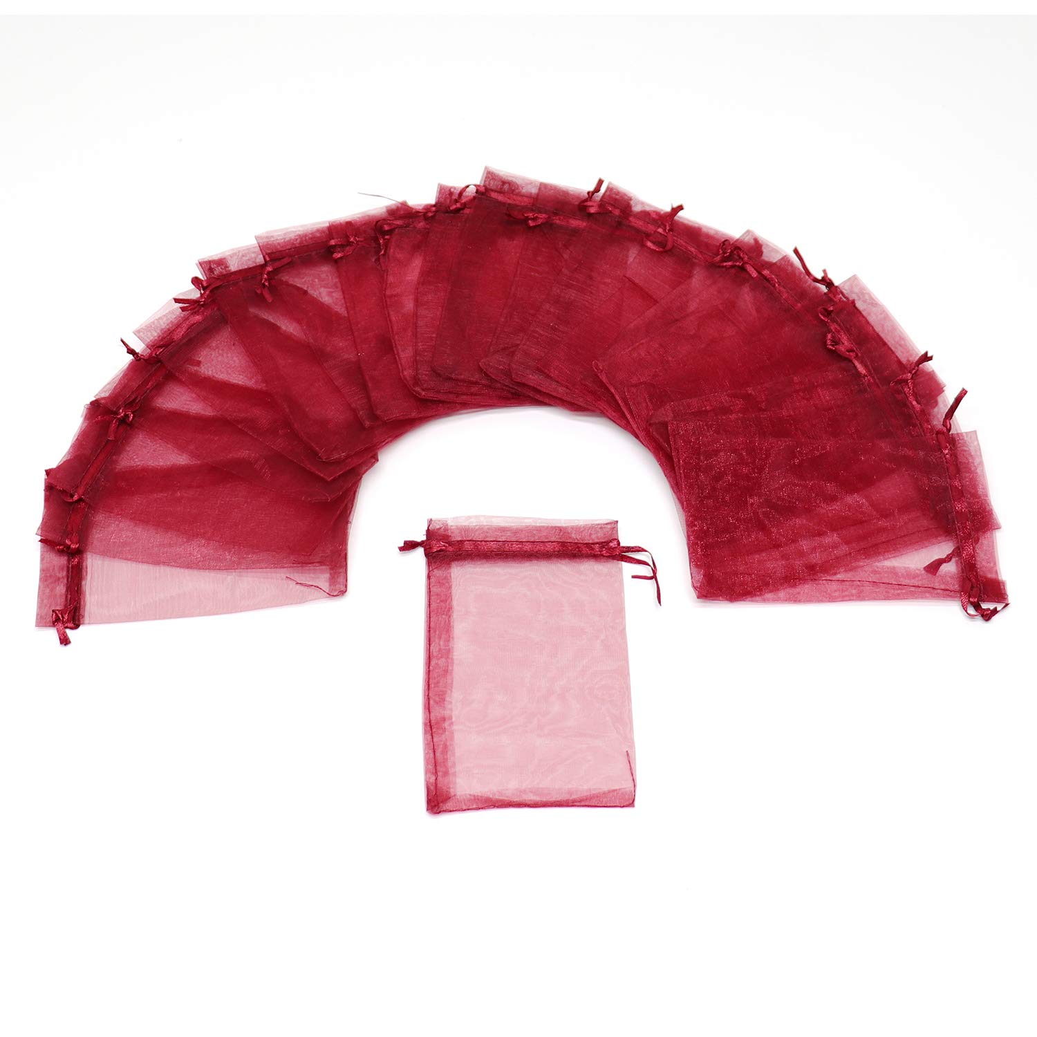 Dealglad - Set de 100 bolsitas de organza, con cordón, adecuadas para fiesta, boda, regalos