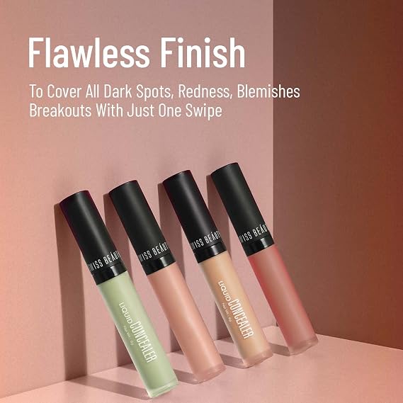 SWISS BEAUTY Professional Liqiud Concealer, Face Makeup, Warm Sand, 5.6G