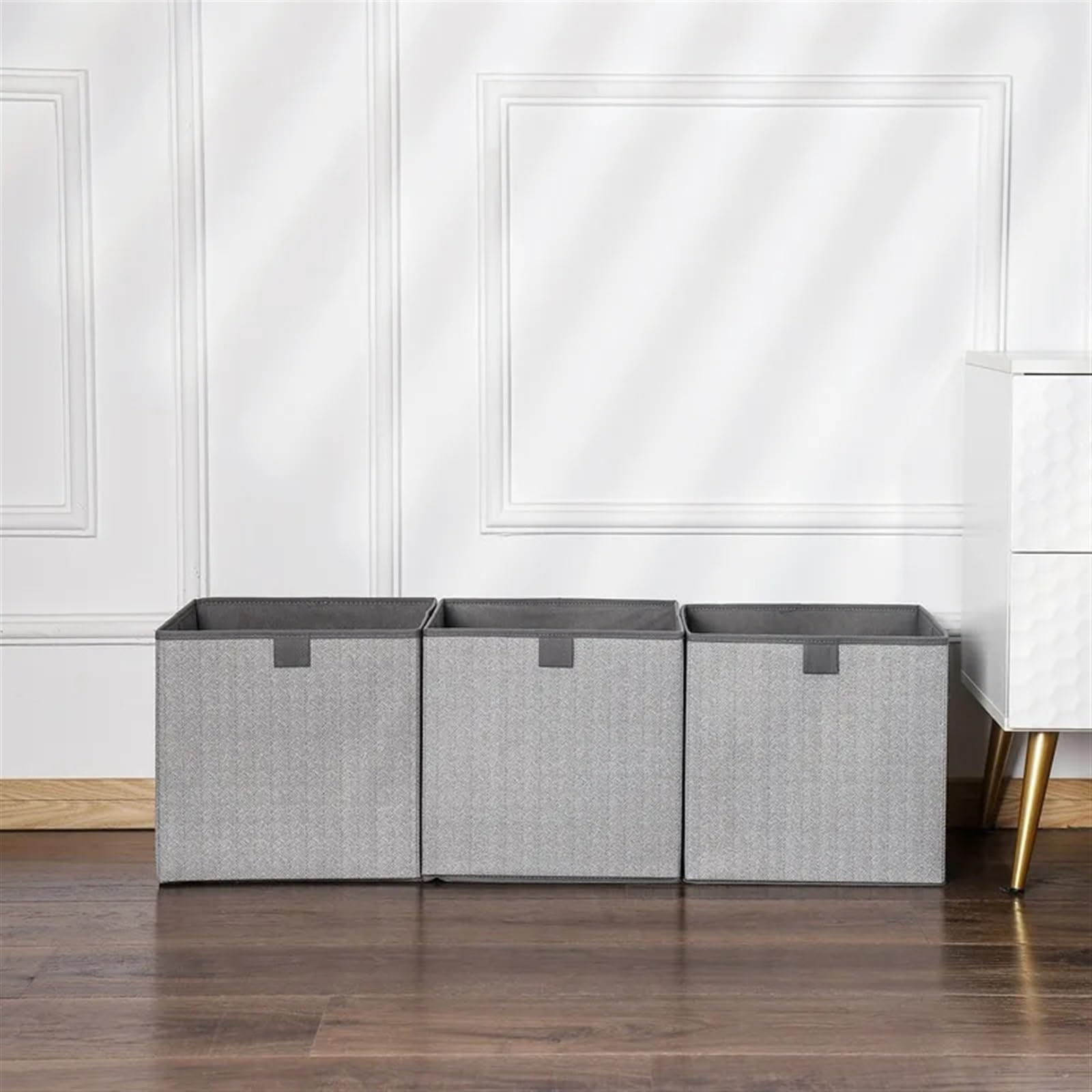 Caja de almacenamiento de tela no tejida, nizer cuadrado sin tapa para ropa y artículos diversos, solución de almacenamiento de cajones de 30 x 30 x 30 cm, duradera y ahorra espacio