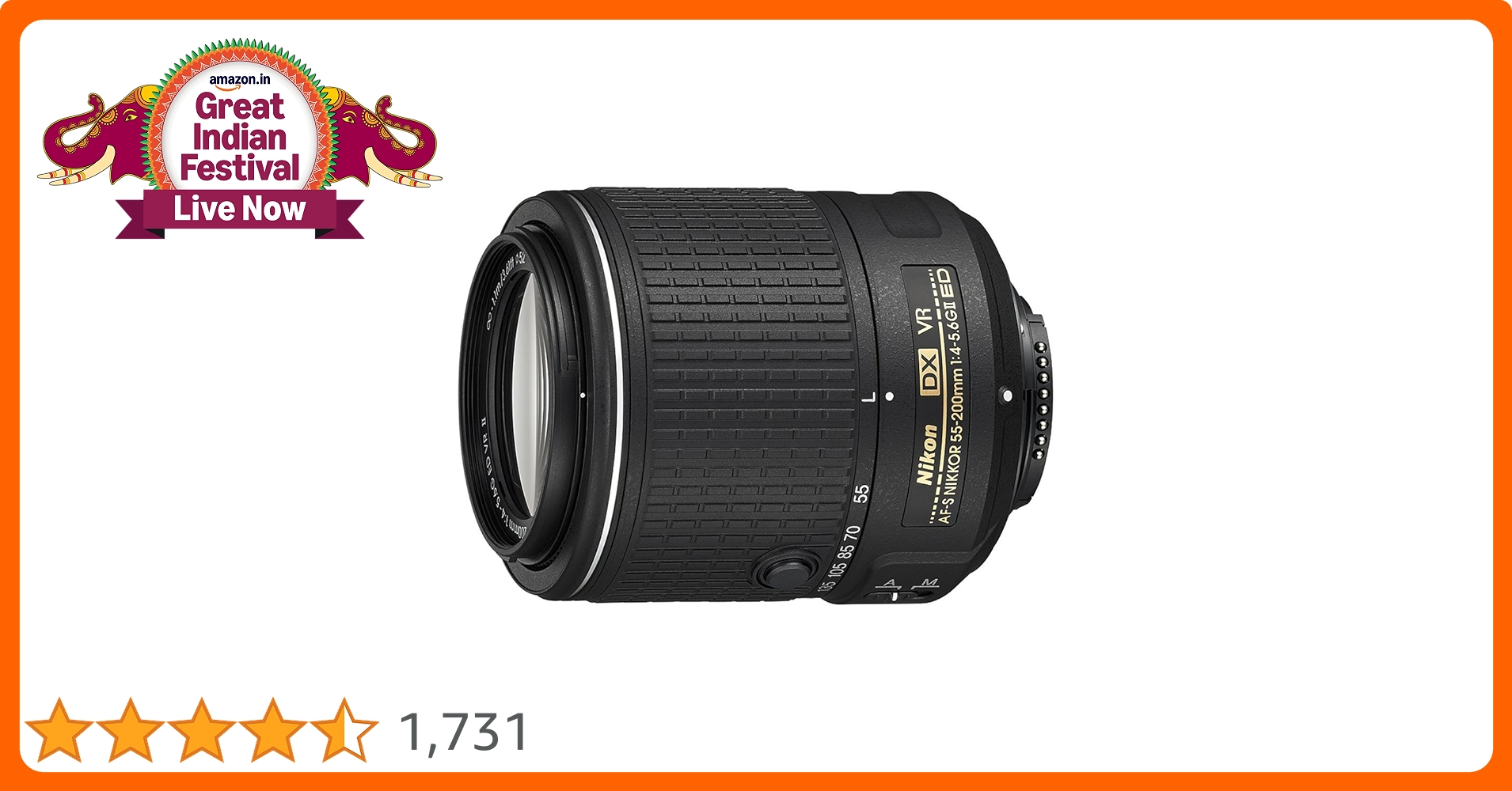 美品 Nikon AF-S DX NIKKOR 55-200mm VR Amazon.com : Nikon 55-200mm f/4-5.6G ED IF AF-S DX VR