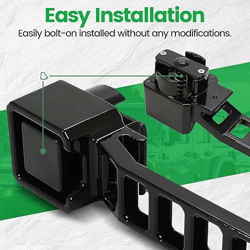 Miniatura 7 de HECASA Manija de puerta exterior compatible con Jeep Wrangler JKJKU 2007-2018 con recubrimiento de polvo de aluminio resistente estilo mecánico